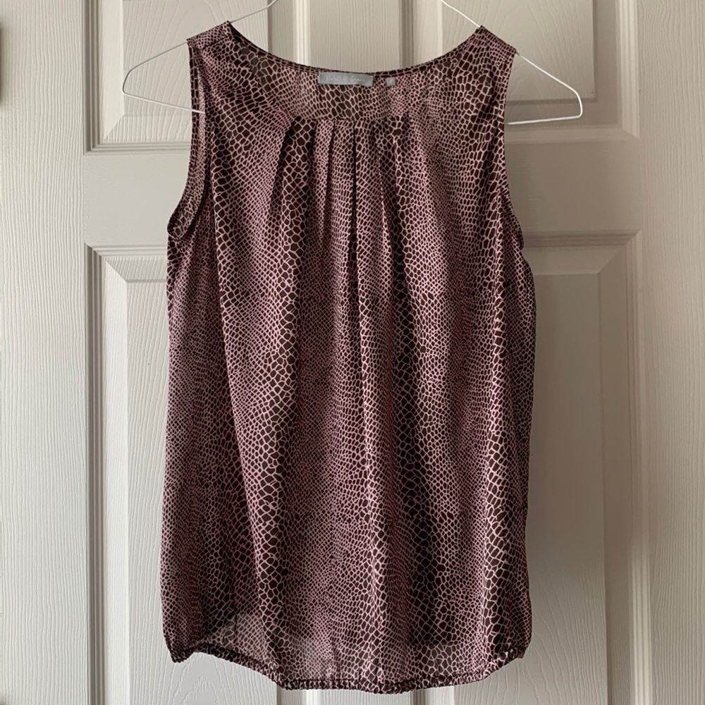 Violet & Claire pink leopard top size small